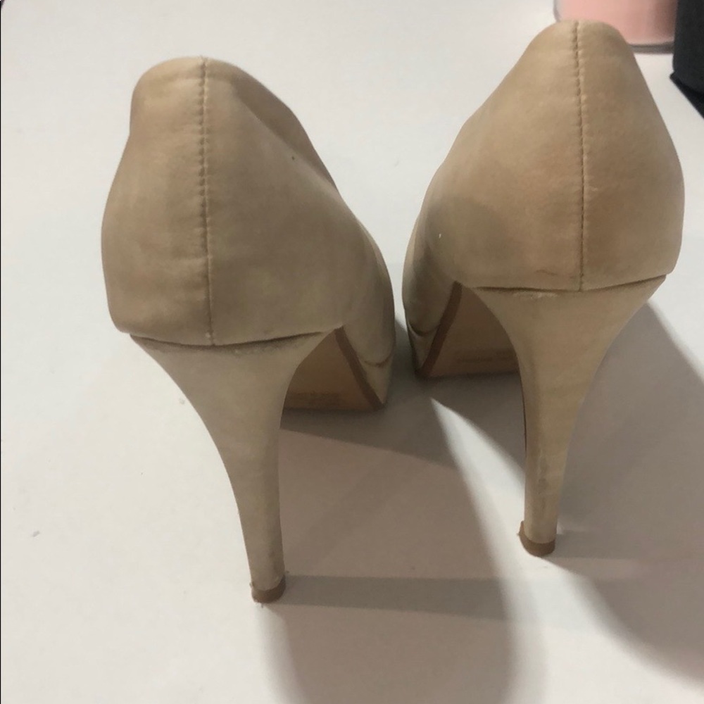 Nude high heel shoes